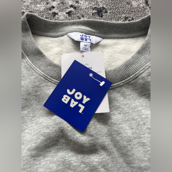 JoyLab Women's Fleece Cropped Crewneck Pullover Sweatshirt Gray in Medium New - Picture 7 of 14